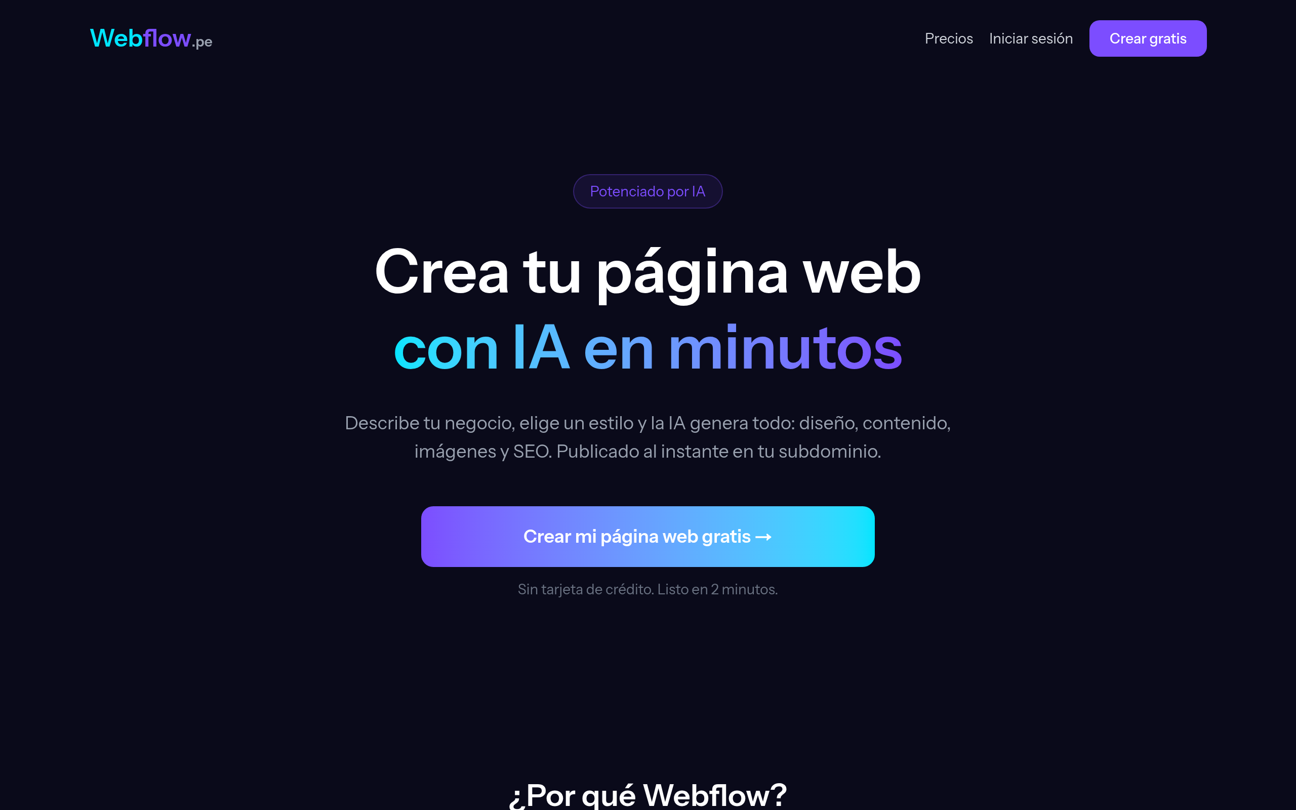Webflow Perú - Agencia de Diseño Web